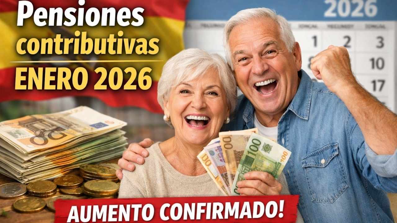 Pensiones contributivas enero 2026: aumento confirmado, cómo solicitarlas y cobrar