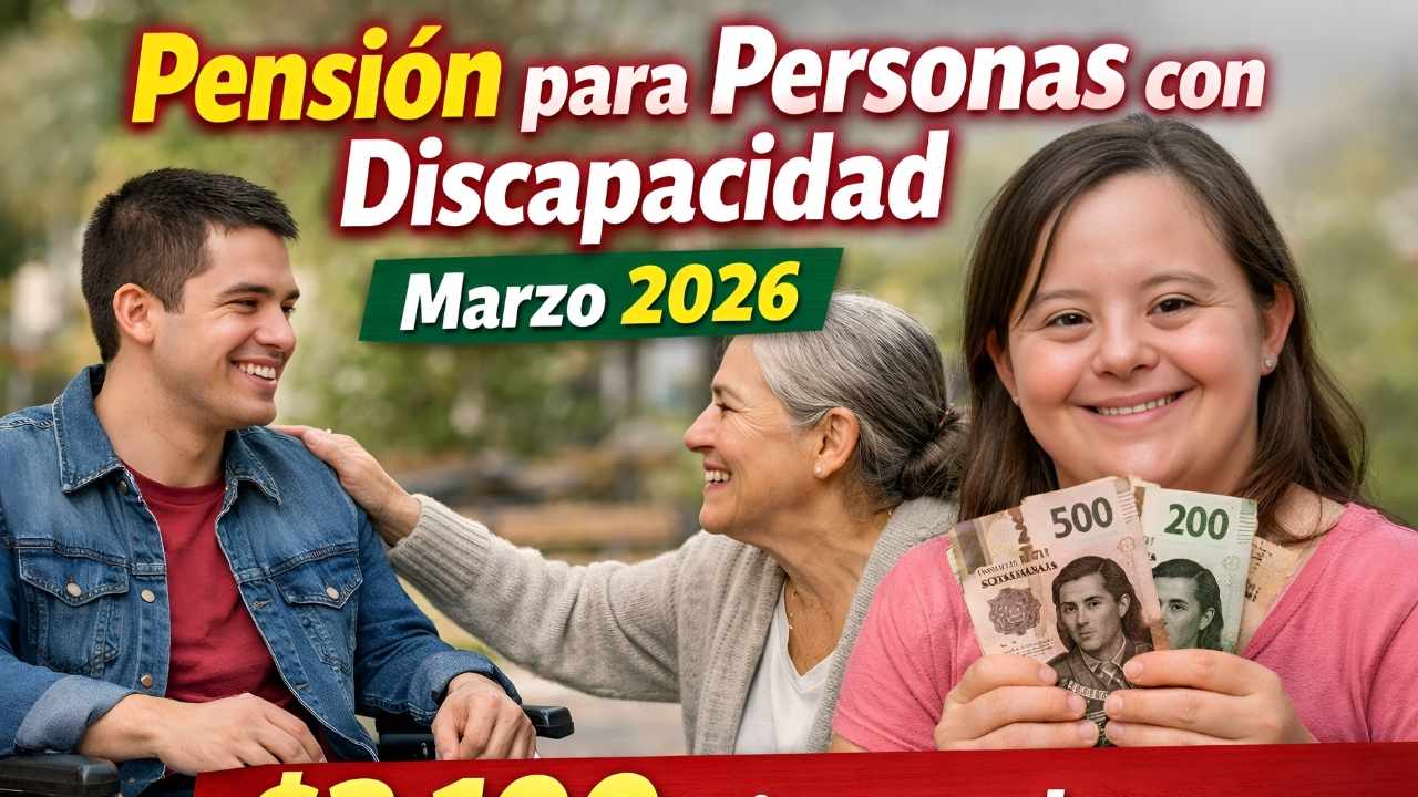 Pensión para Personas con Discapacidad marzo 2026: $3,100 bimestrales, cómo registrarse y fechas de depósito