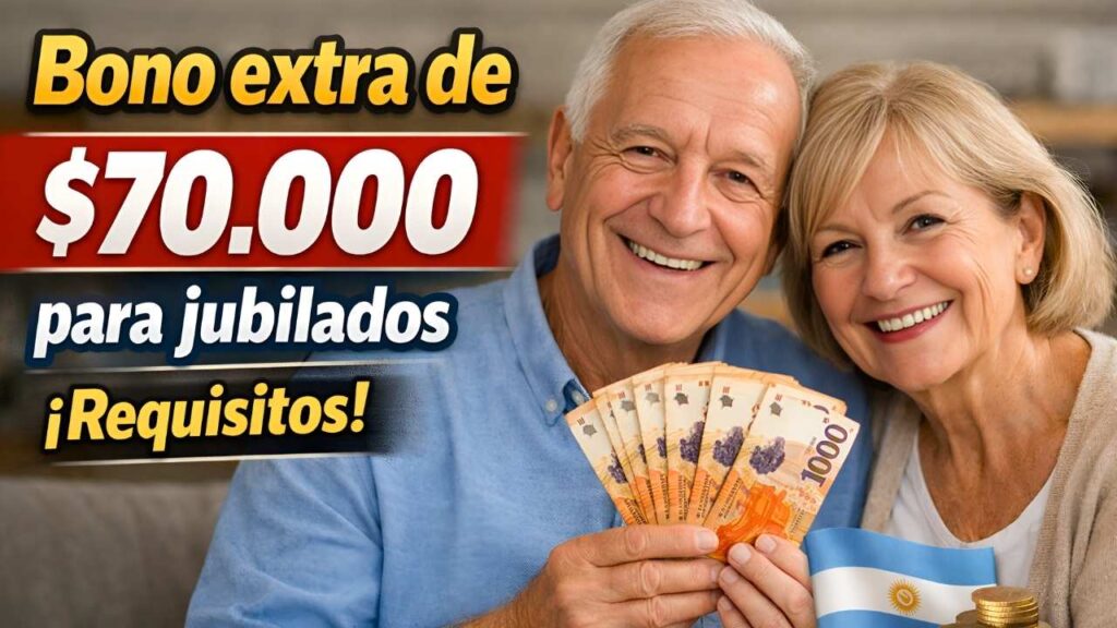 Bono extra de $70.000 para jubilados: requisitos, paso a paso para solicitar y día de pago febrero 2026