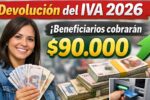 Devolución del IVA 2026: beneficiarios cobrarán $90.000, consulta de elegibilidad y cronograma de pagos