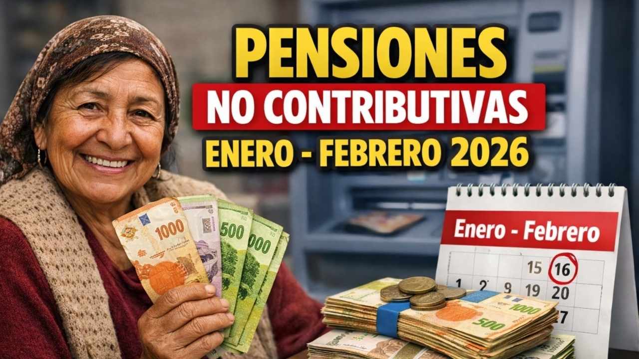 pensiones no contributivas enero-febrero 2026 – $120.000 mensuales, quién accede y fechas de cobro