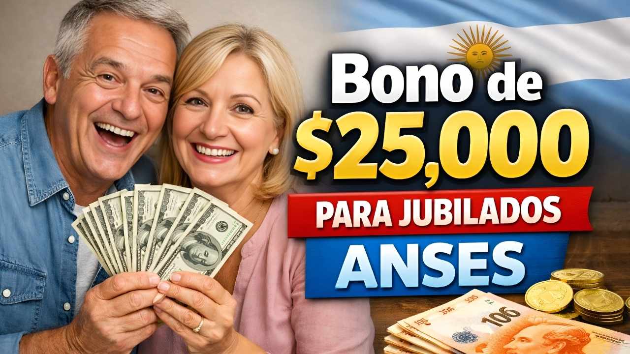 Bono de $25,000 para jubilados ANSES: quiénes lo reciben, trámite online y acreditación en febrero 2026